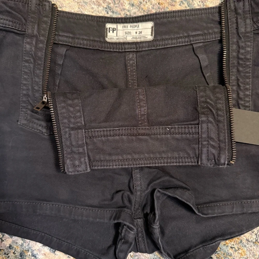 Free People Be Mine Black Denim Short W26